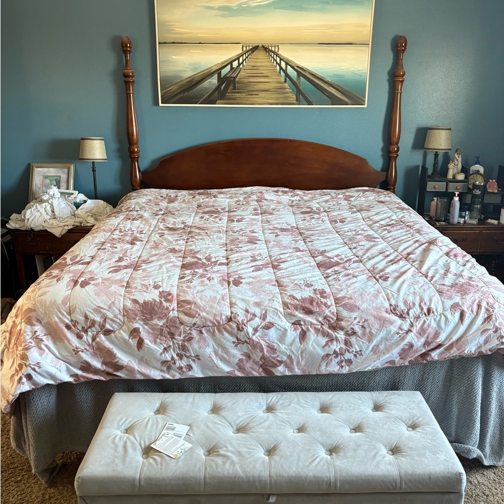 Nanette Lepore Blush Floral Comforter